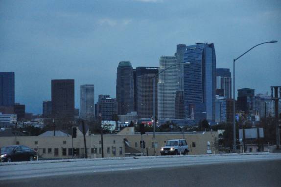 Chegando ao pequeno downtown de Los Angeles, na Califórnia - Estados Unidos